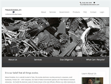 Tablet Screenshot of naturalevolution.com